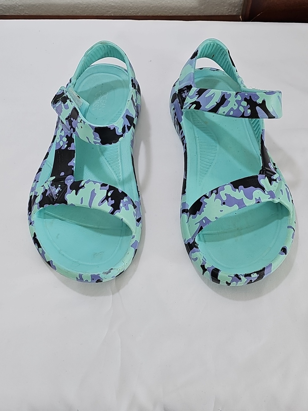 Ocean + Coast Minty Aqua Tie Dye Sandals Size 8 Womens Brands - Picture 8 of 14